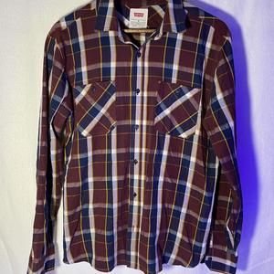 Levis - Men - Button Down Shirt - Plaid - Medium -